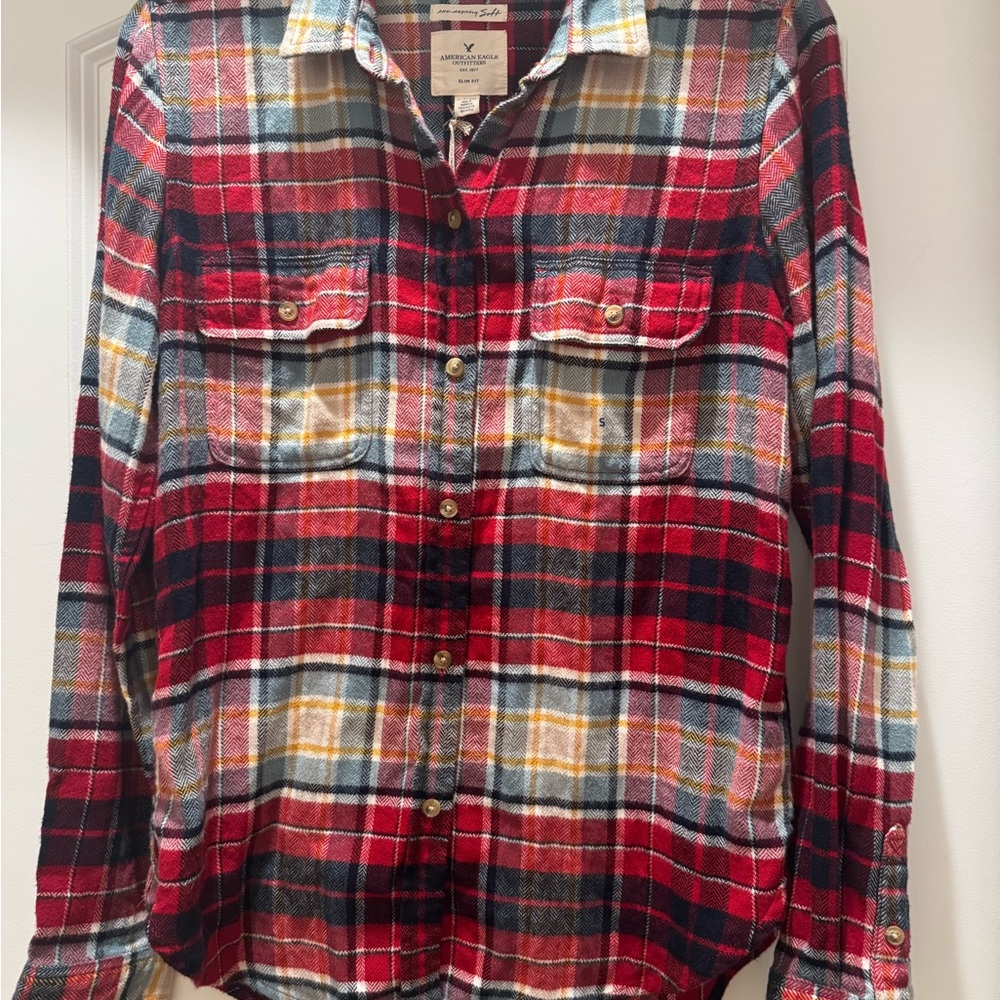 Women’s American Eagle Red Plaid Shirt - Brand New